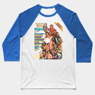 80s Wrestling Mag Baseball T-Shirt
